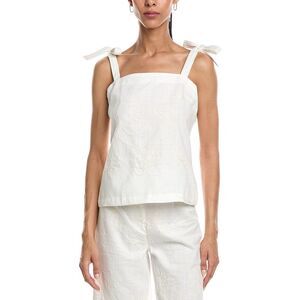 Abbey Womens  Sleeveless Top, White